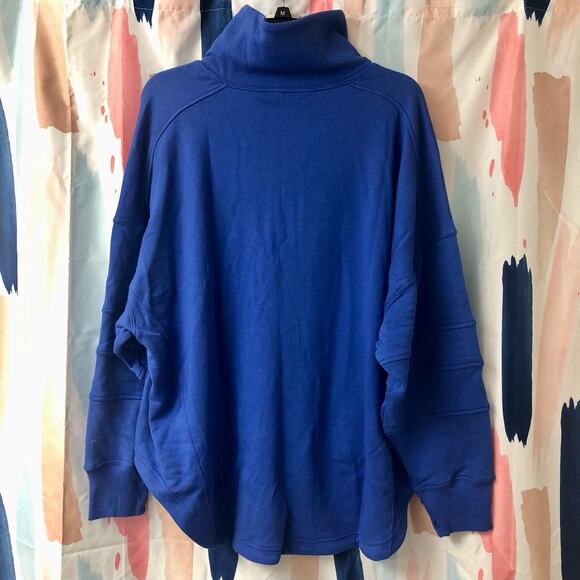 NWOT Free People Movement Warm Down Pullover in Electric Cobalt Blue Size Small - Picture 11 of 16